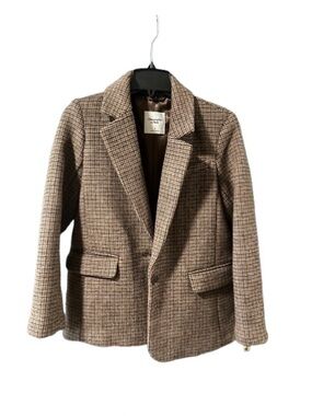 Abercrombie & Fitch Brown Plaid Blazer